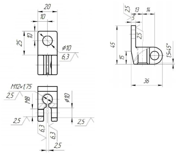 160 кВА зажим контактный НН (литьё DIN, М12х1,75)