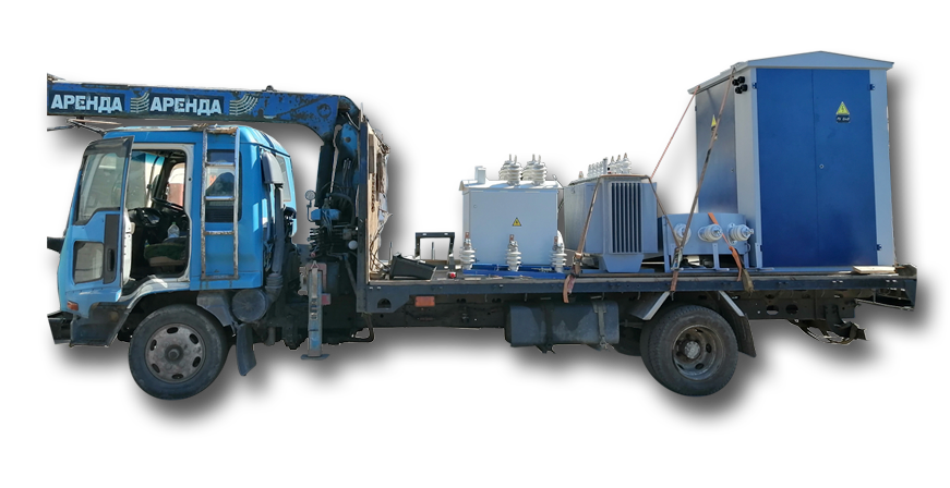 Доставка оборудования на машине с  манипулятором