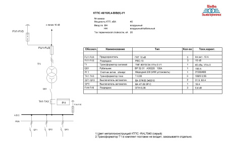 КТПС 40/10/0,4-В/В(К)-У1