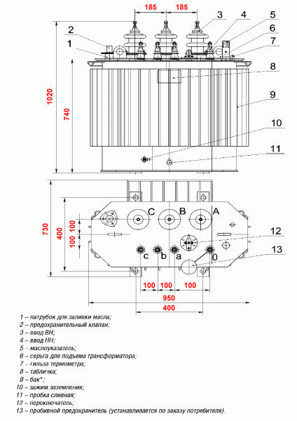Трансформатор ТМГ 63/6/0,4 Д/Ун-11 У1