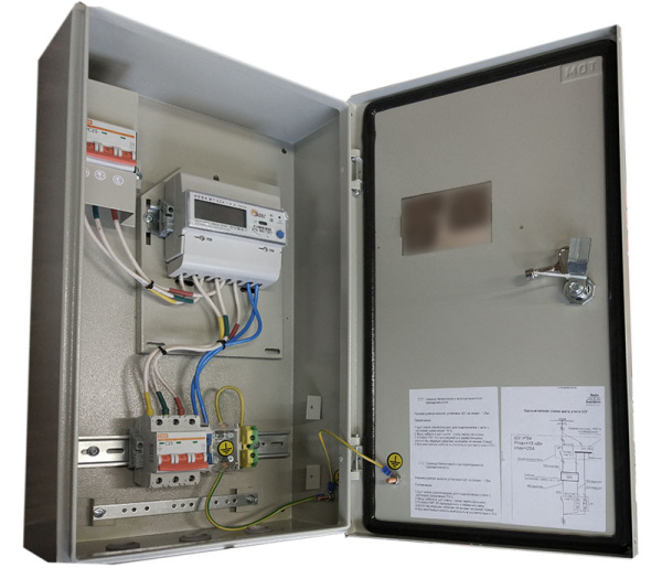 Щит учета 3-х фазный 15 кВт